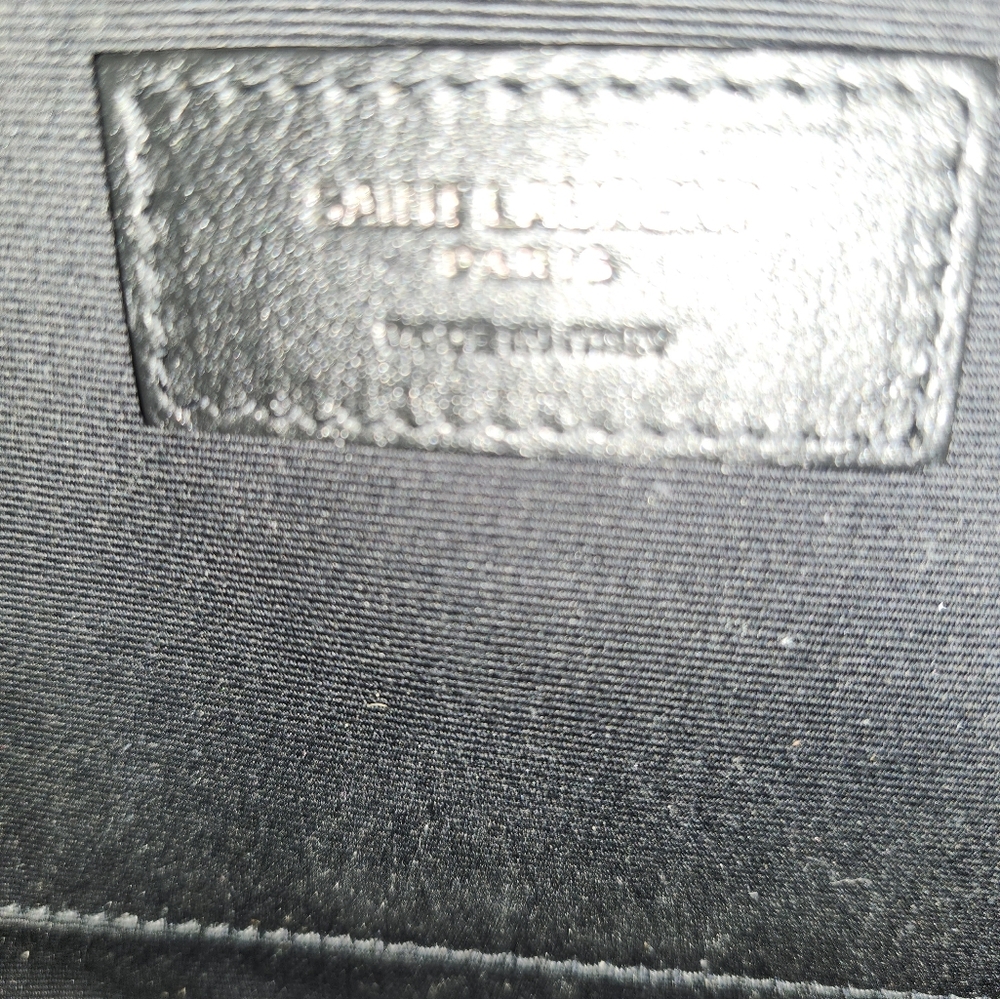 Saint Laurent Lou Medium YSL Camera Bag w/Tassel in Quilted Black Patent - Picture 11 of 16